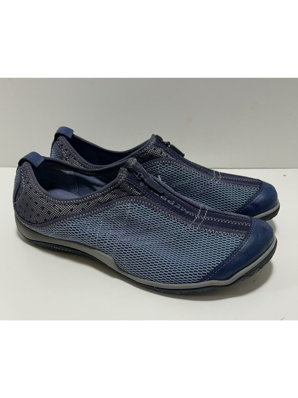 MERRELL Lorelei Twilight Blue Zip Slip-On Sneakers J56142 Indigo Womens 9.5